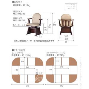 こたつ テーブル パワフルヒーター 6段階に高...の詳細画像5