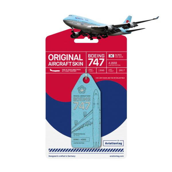 AVIATIONTAG B747 HL7473 Korean Air アビエーションタグ 大韓航空 ...