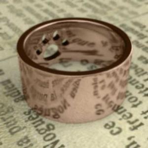 1cmリング 猫の肉球抜き k18ピンクゴール...の詳細画像2