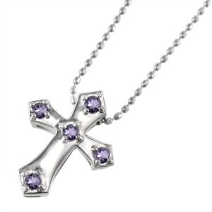 デザイン アメシスト 紫水晶 ペンダント Pc 0017pt Ame Skybell 5石 ネックレス 5ストーン ファッション 2月誕生石 Pt900 クロス