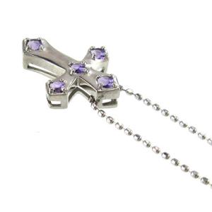 デザイン アメシスト 紫水晶 ペンダント Pc 0017pt Ame Skybell 5石 ネックレス 5ストーン ファッション 2月誕生石 Pt900 クロス