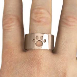 猫の肉球抜き シンプル 1cmリング 猫 約1...の詳細画像1