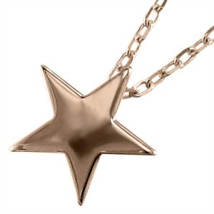 スター ジュエリー シンプル ペンダント ネックレス k10ピンクゴールド