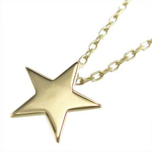 ペンダントネックレス スター k10イエローゴールド シンプル