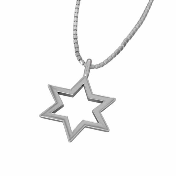 中サイズ ネックレスジュエリー スター プラチナ900 六芒星 シンプル