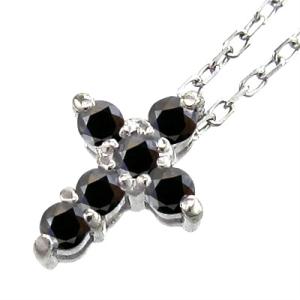 クロス ネックレス ブラックダイヤ(黒ダイヤ) プラチナ900 : pc-0020pt