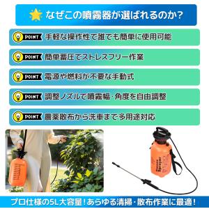 エンジン噴霧器 5L ポータブル噴霧機 手動蓄...の詳細画像1