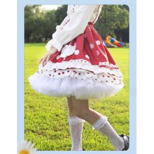 パニエ ロリータ 白 チュールスカート ホワイ...の詳細画像1