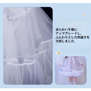パニエ ロリータ 白 チュールスカート ホワイ...の詳細画像2