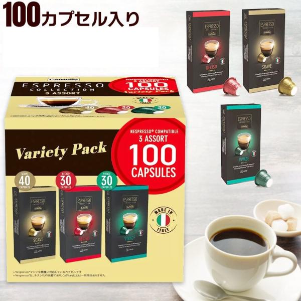 ネスプレッソ カフィタリー コーヒーカプセル 100個 イタリア原産 レギュラーコーヒー 100カプ...