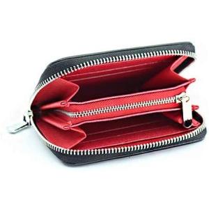 財布 小銭入れ カーボンレザー ラウンドファスナー メンズ 革 ミニ財布 コインケース 本革 カーボン牛革 男性 財布 メンズ