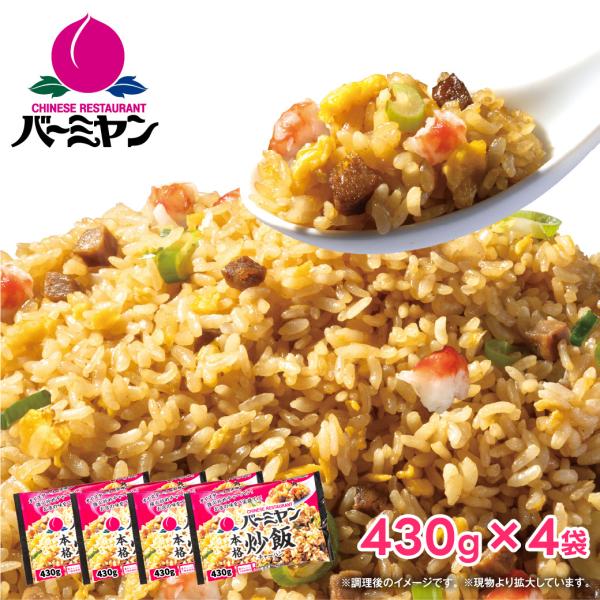 すかいらーく 通販 バーミヤン チャーハン 冷凍 本格 炒飯 4袋 1P 当たり 約1~2人前 ちゃ...