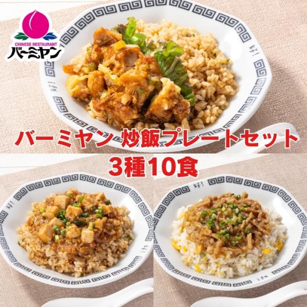冷凍食品 惣菜 /バーミヤン 炒飯プレートセット 3種10食 / 炒飯 中華惣菜 お惣菜