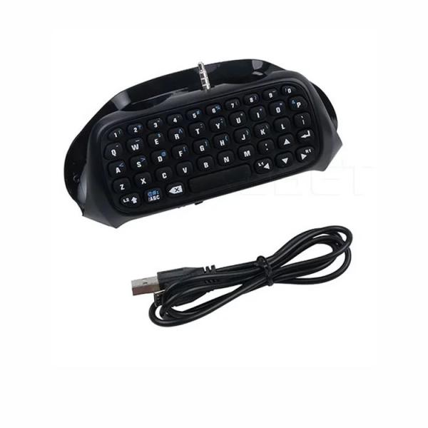 PS4 コントローラー用 ワイヤレス キーボード 一体型 PS4とPSvitaでチャットできる 接続...