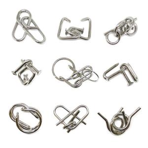 知恵の輪9点セット 初級/中級/上級/超上級向け 選べる難易度 メタル製