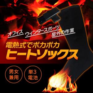 ヒートソックス 発熱ソックス 男女兼用 二重厚手仕様 防寒ソックス パイル編み 電熱 防寒対策 スキー スノーボード 現場仕事 屋外作業 ホットソックス HOTSOC100