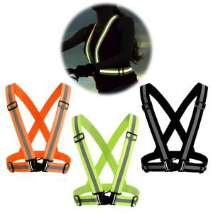 高視認性 安全反射ベスト フリーサイズ 4cm幅 タスキタイプ