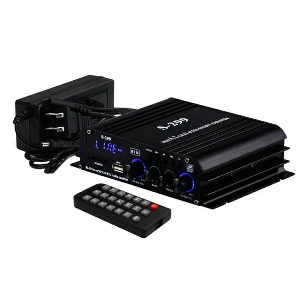 Bluetooth5.0対応 4.1chサラウンドアンプ 4×40W＋RCAサブウーファー 小型アン...