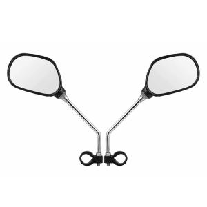 自転車用バックミラー 左右2個セット 走行中の後方確認 バイク 二輪 事故防止 安全確認 角度調節可 反射板付き 取付簡単 安全ミラー 汎用 TORECBM322