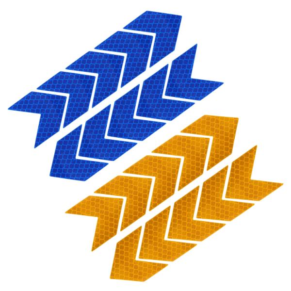 反射材ステッカー 20枚セット 矢印型 リフレクター 広角プリズム反射 超高輝度 再帰性反射材 強力...