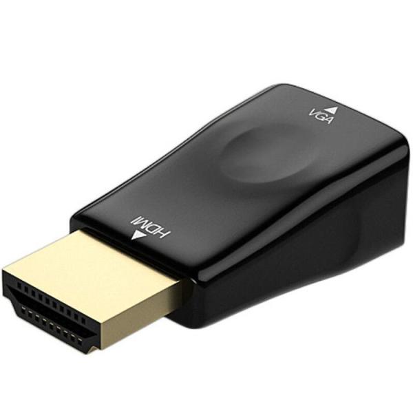 HDMI to VGA 変換アダプタ 1080P対応 HDMIオス端子からVGAメス端子 信号コンバ...
