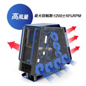 PC用LEDリングファン 4ピン 12cm 2...の詳細画像3