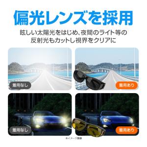 偏光オーバーサングラス メガネの上から掛けられ...の詳細画像2