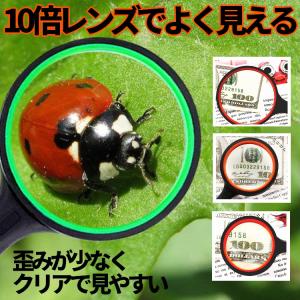 拡大鏡 手持ちルーペ 10倍率 直径約100m...の詳細画像1