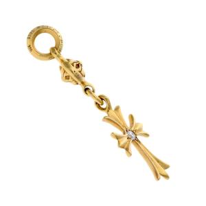 CHROME HEARTS 22K 22K 1BALL TINY CH CROSS DIA クロムハーツ 1ボール