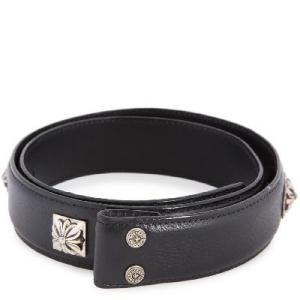 CHROME HEARTS  BELT STRAP 1.5  SPACE PUNK     クロムハーツ　メンズ　ベルトストラップ　 1.5  スペースパンク　ブラックレザー｜skytrek