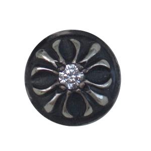 CHROME HEARTS CROSSBALL STUD EARRING ( SINGLE ) クロムハーツ　クロスボール　スタッズピアス 　シルバー　ダイヤ