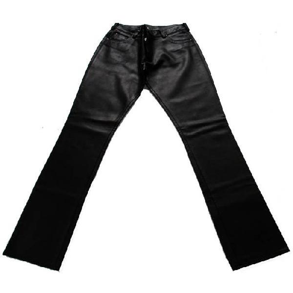 クロムハーツ　5ポケット　レザーパンツ　　ダガージップ　32インチ