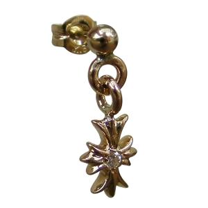 クロムハーツ タイニー スター ドロップピアス 片耳 シルバー クロス 14K クロムハーツタイニースタードロップイヤリング（ピアス