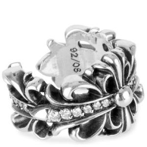 CHROME HEARTS CUT OUT CH PLUS RING 22K/ PAVE DIAMOND クロム CHROME HEARTS CUT OUT CH PLUS RING 22K/ PAVE DIAMOND クロム