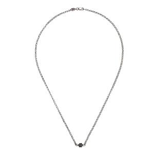 CHROME HEARTS CROSS BALL W/18" ROLL CHAIN SILVER NECKLACE   クロムハーツ　カットアウト　クロスボール　ロールチェーン　ネックレス　18インチ