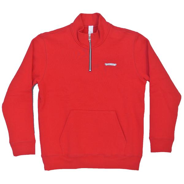 CHROME HEARTS SAILIN ON 1/2 ZIP SWEAT SHIRT RED クロ...