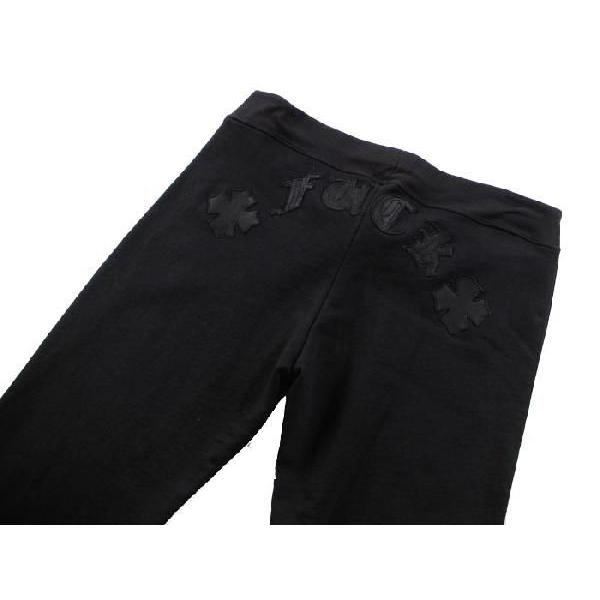 クロムハーツ　レディース スウェットパンツ DRAWSTRING レザーパッチ