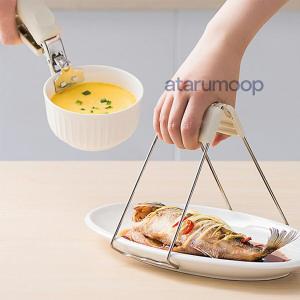 熱傷防止 鍋つかみ兼用トング 2 個セット 先...の詳細画像5