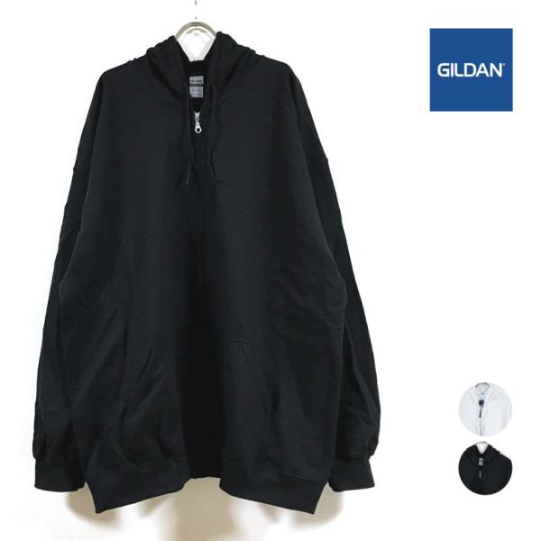 GILDAN ギルダン アメリカンフィット 8.0オンス ヘビーブレンド ジップ ビッグパーカー 裏...