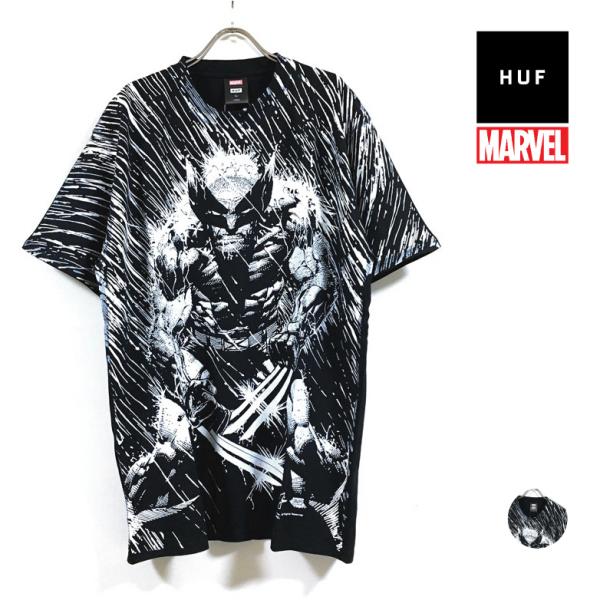 HUF ハフ × MARVEL マーベル コラボ WOLVERINE RAIN 半袖 Tシャツ メン...