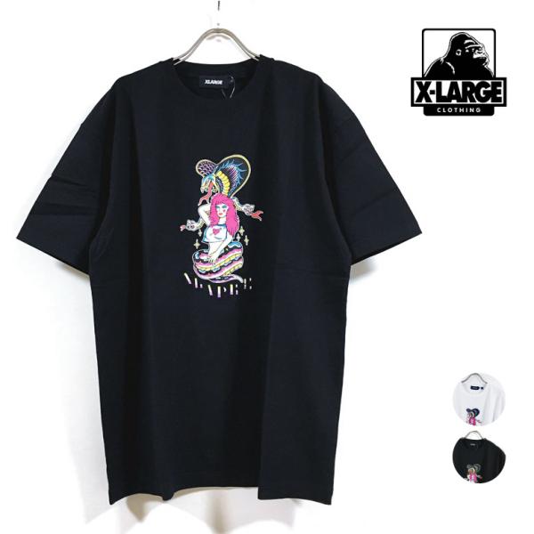 XLARGE エクストララージ FASCINATING SNAKE WOMAN 半袖 Tシャツ メン...