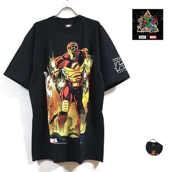 HUF ハフ × AVENGERS アベンジャーズ コラボ I AM IRON MAN 半袖 Tシャ...