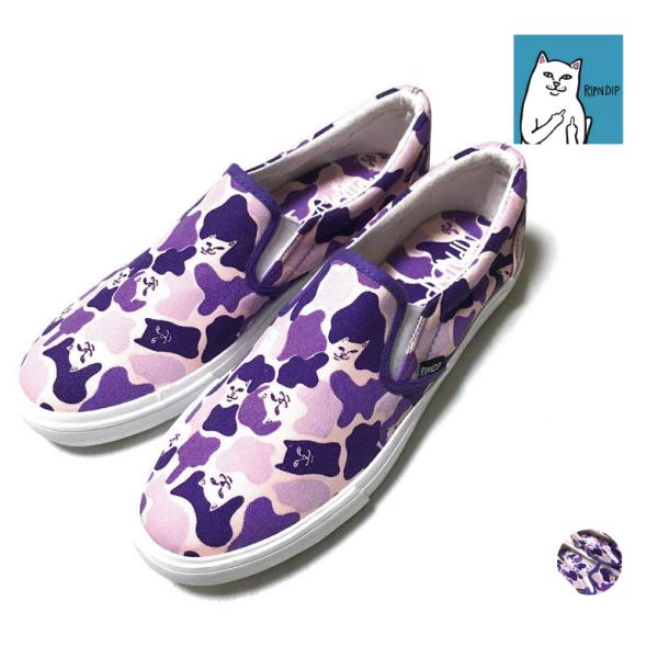 RIP N DIP リップンディップ Purple Camo Slip On Shoes スリッポン...