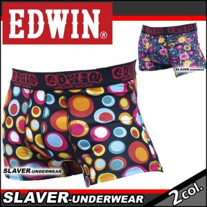 ボクサーパンツ EDWIN エドウィン プリント 19春夏 ポリエステル9081-3501｜slaver-underwear