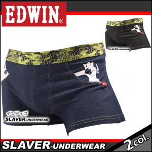 ボクサーパンツ メンズ　EDWIN エドウィン  21春夏 デニム風 9094-3503｜slaver-underwear