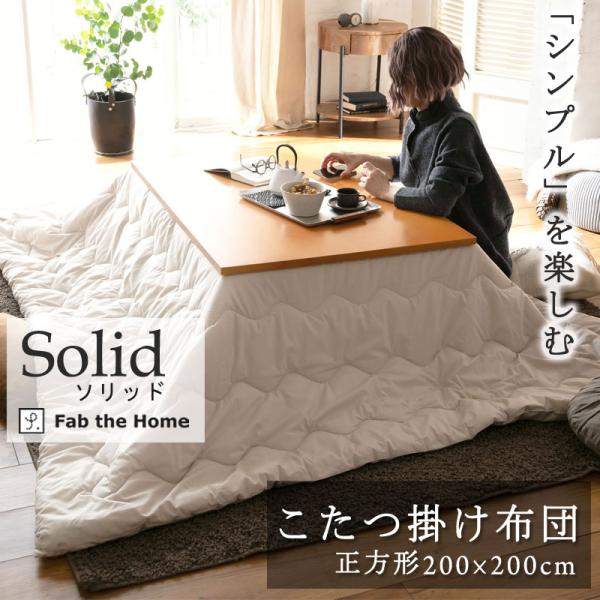 こたつ布団 正方形 Fab the home 200×200cm ソリッド 洗える 洗濯機OK こた...