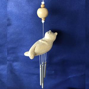 ぽれぽれウィンドチャイム  ラッコ polepole wind chime 木彫り 手作り雑貨 ティーラボ 天然素材