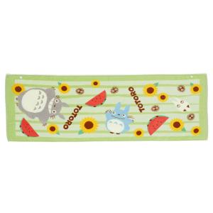 ジュニアバスタオル となりのトトロ トトロとすいか 40×110cm スナップボタン付き 丸眞 スポーツタオル ジブリ