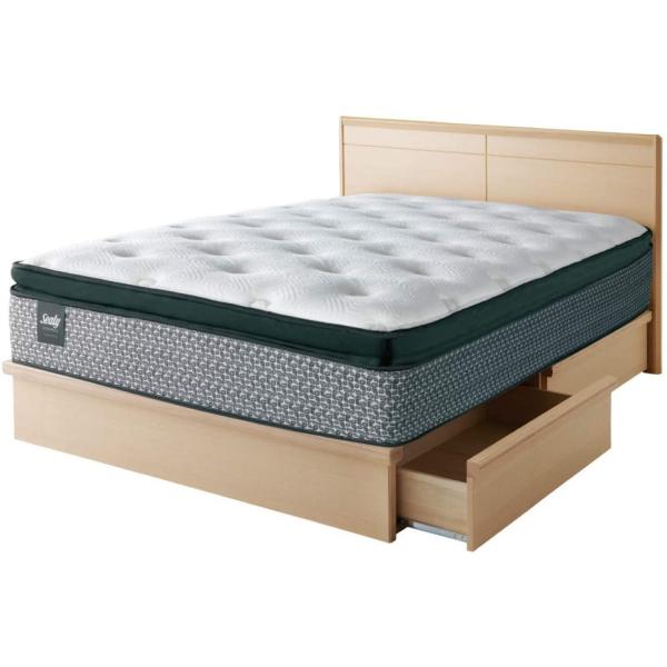 アスペン2 ベッドフレーム DR ドロアー 引き出し付 ナチュラル ダークブラウン ダブルワイド D...