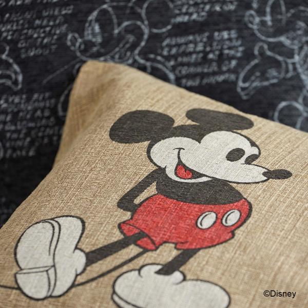 ミッキーマウスクッションカバー ライトグレー/ベージュ 45×45cm Disney Collect...